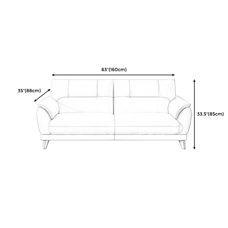 Ultra-Modern Sewn Pillow Back Sofa 33.46"H Pillow Top Arm Wear Resistance Sofa