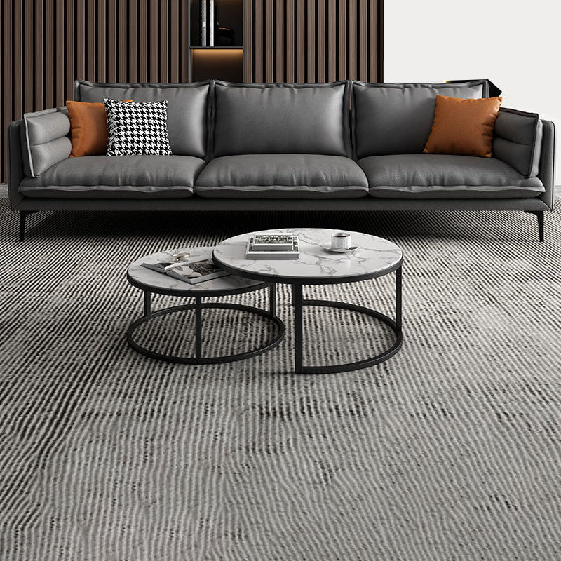 28.74 "H Moderne Kissen -Oberarm -Sofa mit Kissen zurück für Wohnzimmer, braun