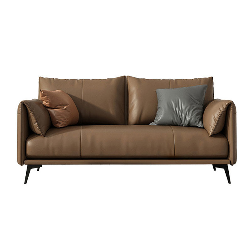 Holzleder-/Kuhläden -braunes rechteckiges Sofa mit Latexpolsterung