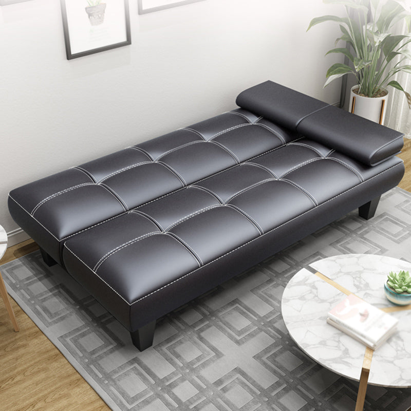 Biscuit Back Faux Faux Pillow Top Arm Sofá moderno con salón plegable para sala de estar