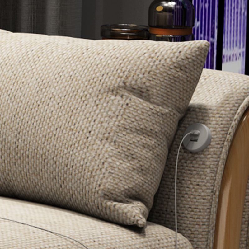 Brown Convertible Settee Furniture Flared Arm Standard Bed Settee