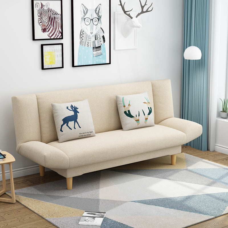 Leinen modernes Sofa 22 "W Cabrio -Sofa armlosen engen Rückensofa