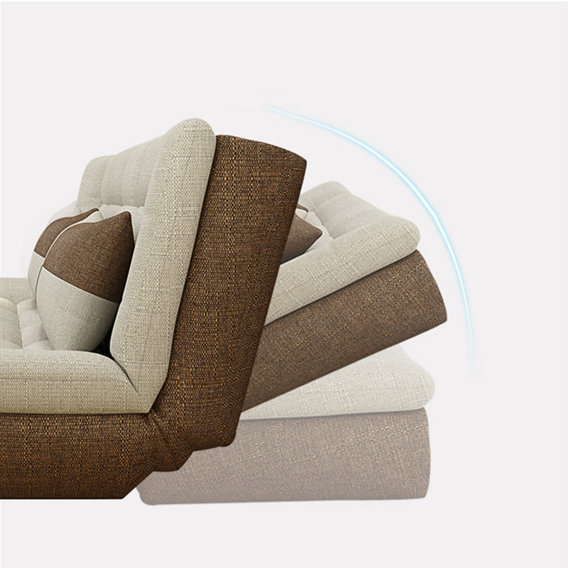 74.80 "W √ó 35.43" d √ó 35.43 "H Keks Back -Leinen -Armless -Sofa mit faltbarem