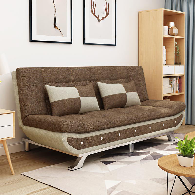 74.80 "W √ó 35.43" d √ó 35.43 "H Keks Back -Leinen -Armless -Sofa mit faltbarem