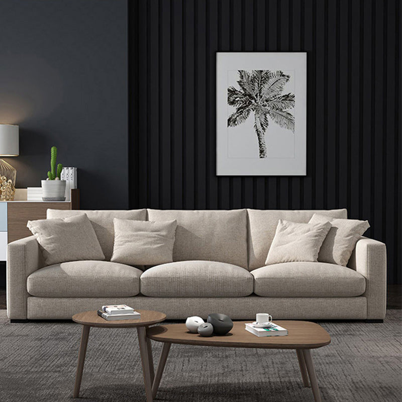 Modern Fabric Standard Sofa Square Arm Cushions Sofa for Living Room