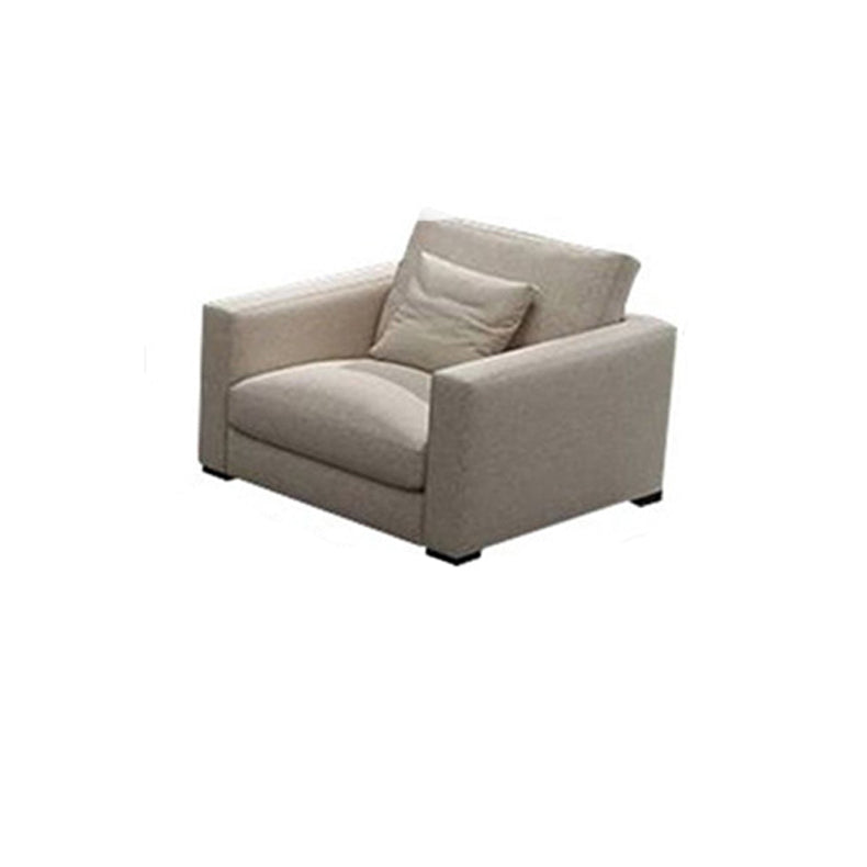 Modern Fabric Standard Sofa Square Arm Cushions Sofa for Living Room