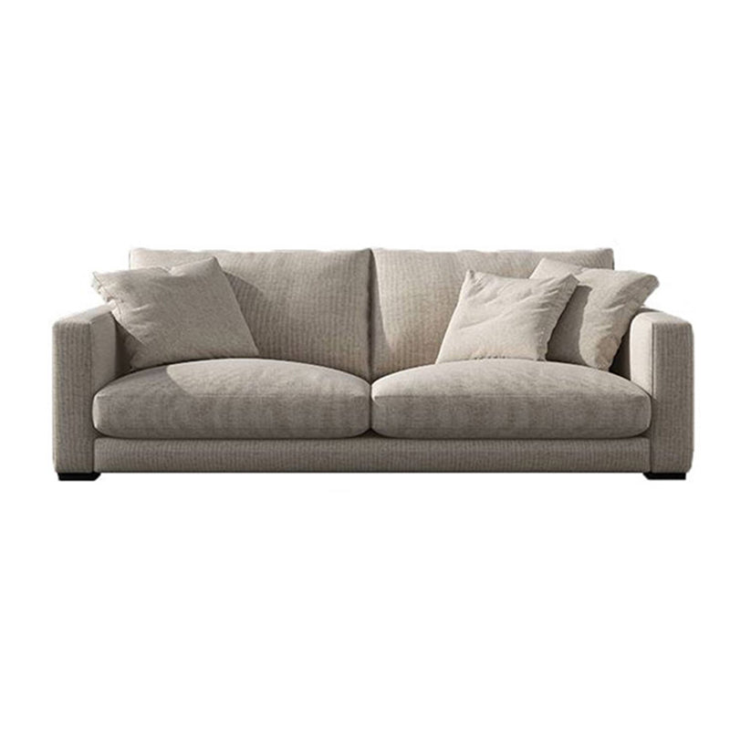 Modern Fabric Standard Sofa Square Arm Cushions Sofa for Living Room