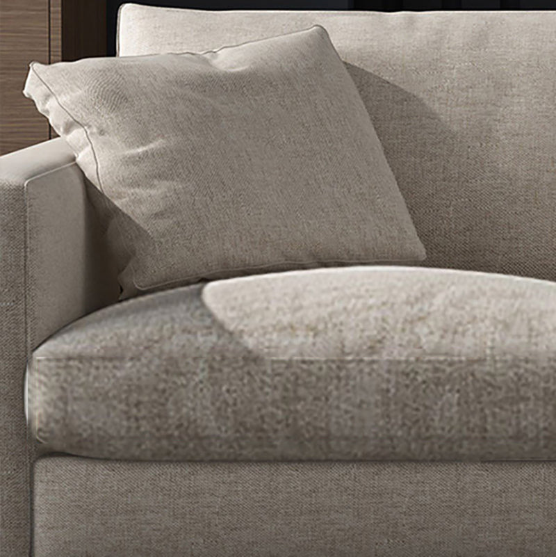 Modern Fabric Standard Sofa Square Arm Cushions Sofa for Living Room