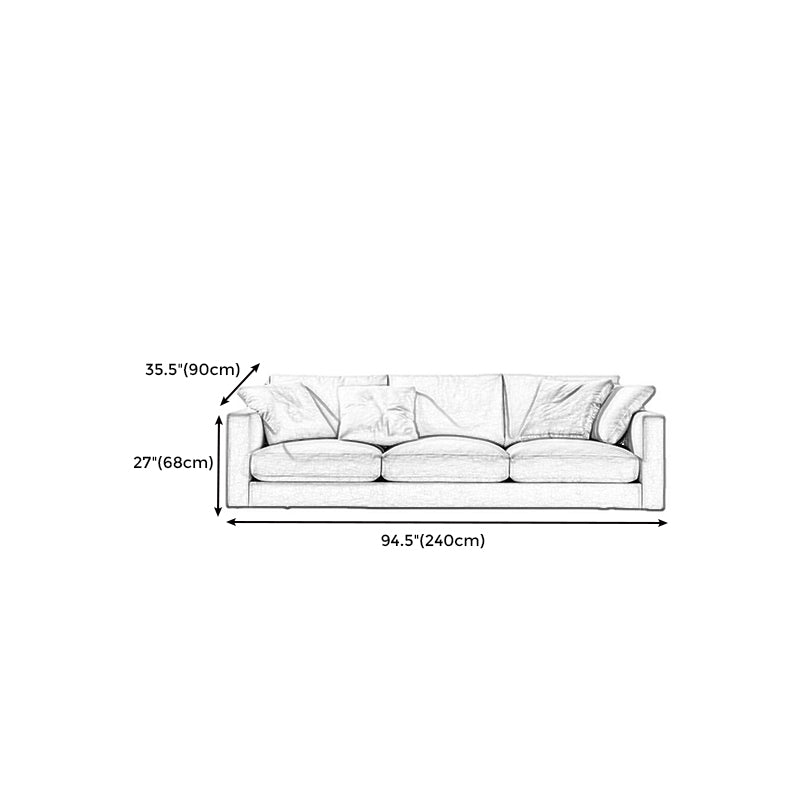 Modern Fabric Standard Sofa Square Arm Cushions Sofa for Living Room