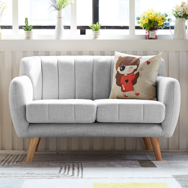 Poolse afwerking Biscuit Back Sofa Square Arm Bank voor woonkamer en thuis