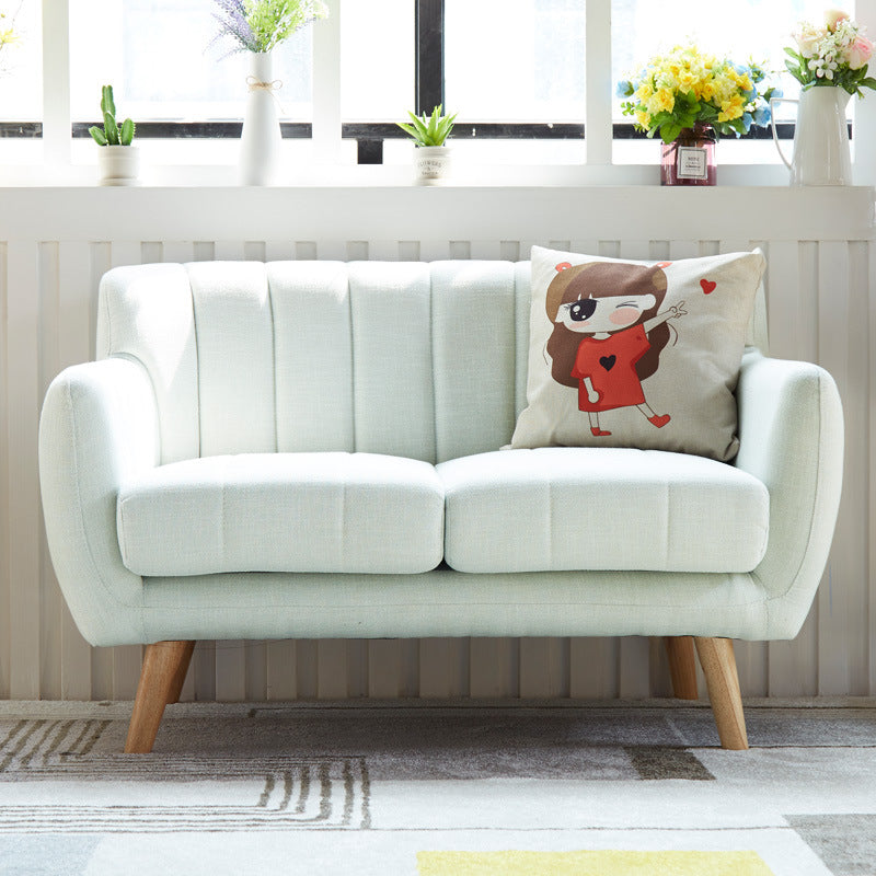Poolse afwerking Biscuit Back Sofa Square Arm Bank voor woonkamer en thuis
