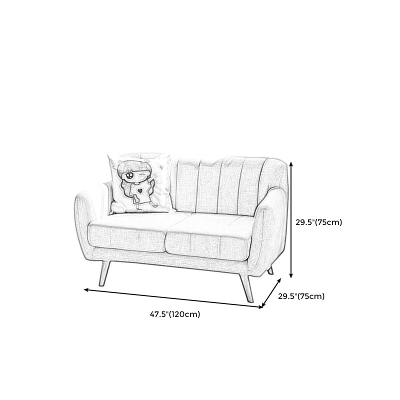 Poolse afwerking Biscuit Back Sofa Square Arm Bank voor woonkamer en thuis
