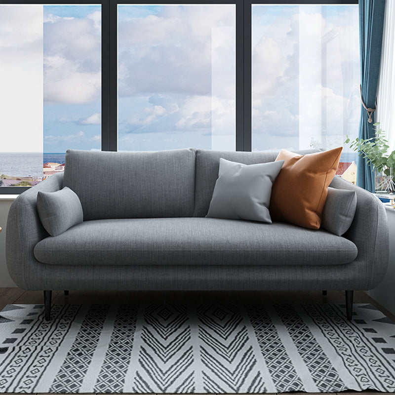 Contemporary Fabric Loose Back Sofa 31.5"High Pillow Top Arm Sofa for Apartment
