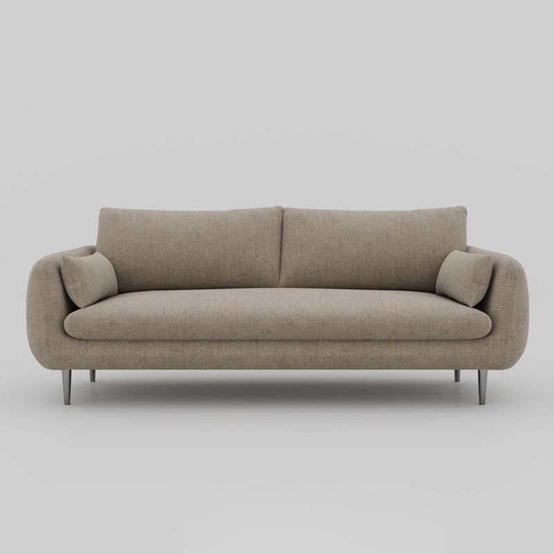 Contemporary Fabric Loose Back Sofa 31.5"High Pillow Top Arm Sofa for Apartment