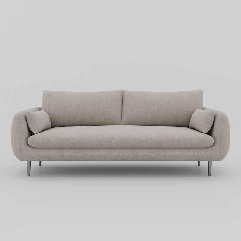 Contemporary Fabric Loose Back Sofa 31.5"High Pillow Top Arm Sofa for Apartment