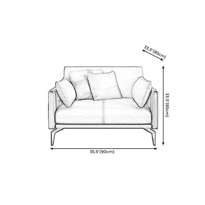 Living Room Contemporary Pillow Top Arm Standard Pillows Sofa Chaise