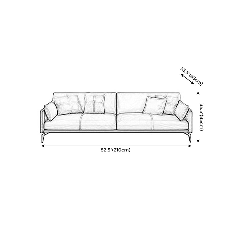 Living Room Contemporary Pillow Top Arm Standard Pillows Sofa Chaise