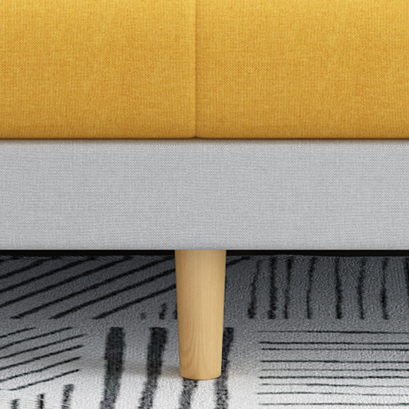 Convertible Biscuit Back Sofa Bed 32.28"High Square Arm Sofa for Apartment