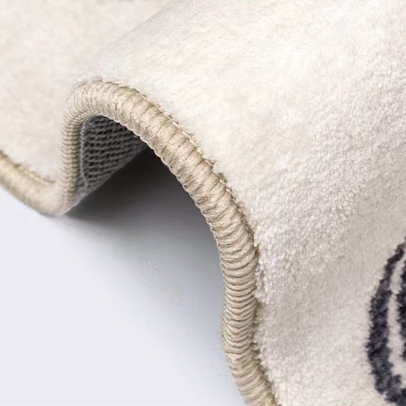 Beige roosterlijn binnen tapijt polyester gebied tapijt kleurbestendig voor woonkamer