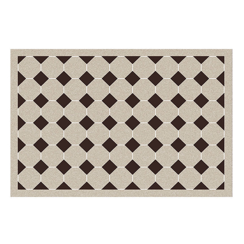 Modern Style Lattice Rug Synthetic Carpet Pet Friendly Stain Resistant Rug for Bedroom