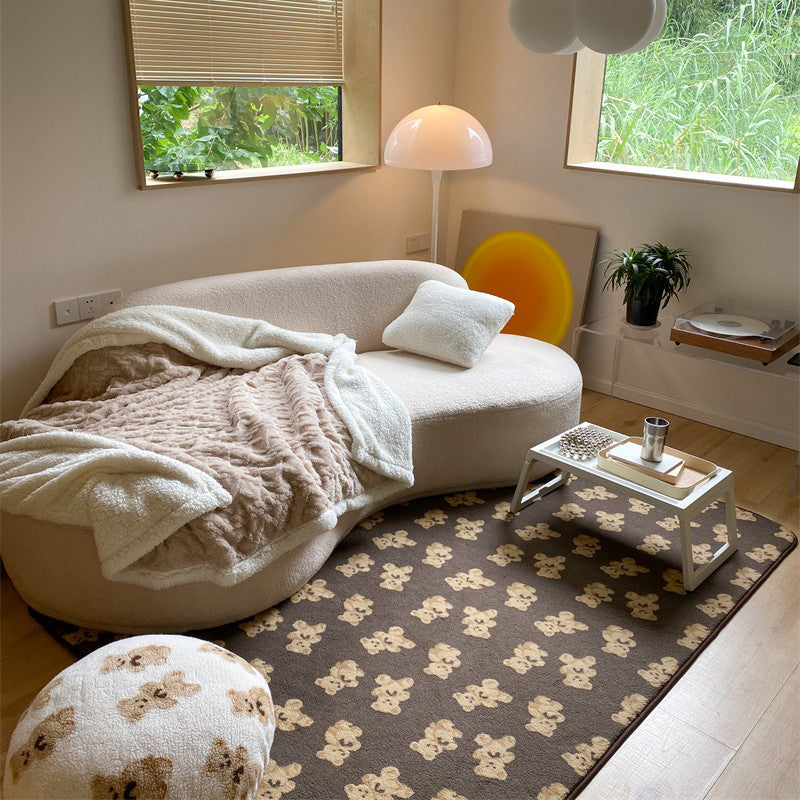 Lattice Rug Synthetic Carpet Pet Friendly Stain Resistant Rug for Bedroom