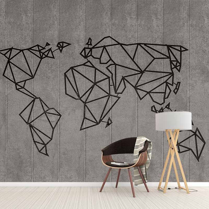 Photography Environment Friendly Mural Wallpaper Map Bedroom Wall Mural