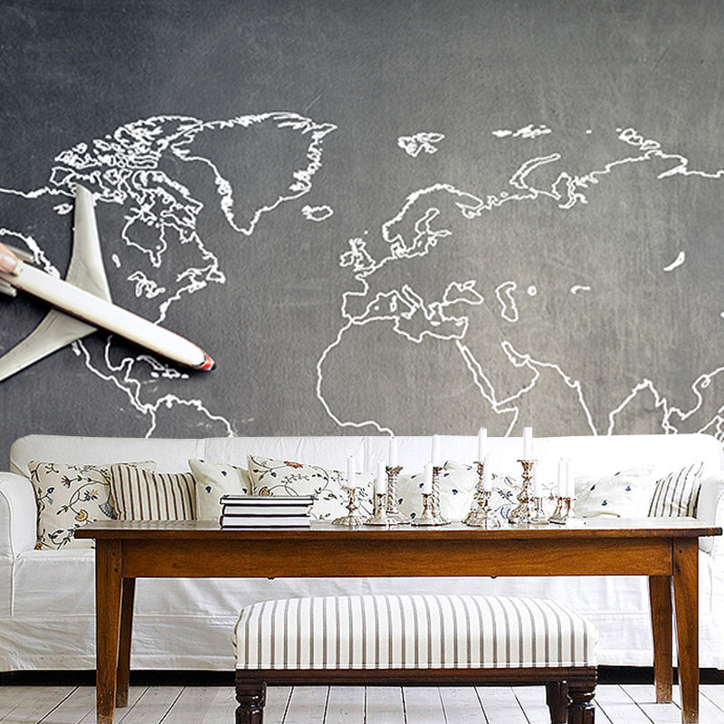 Environment Friendly Wall Mural Wallpaper Map Sitting Room Wall Mural