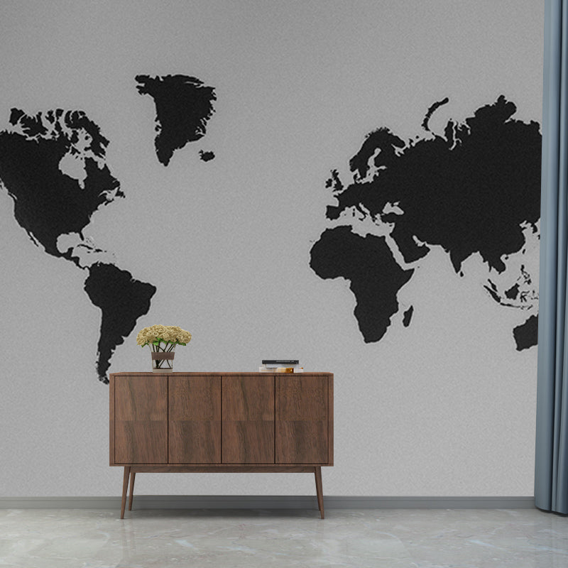 Environment Friendly Wall Mural Wallpaper Map Sitting Room Wall Mural