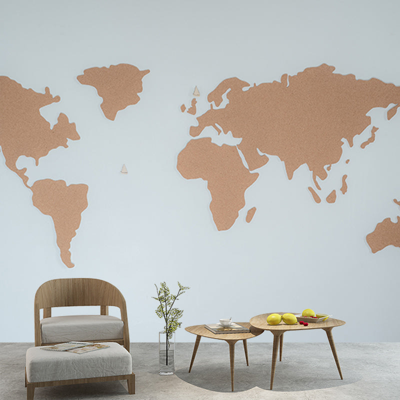 Modern Style Mural Wallpaper Map Environment Friendly Bedroom Wall Mural