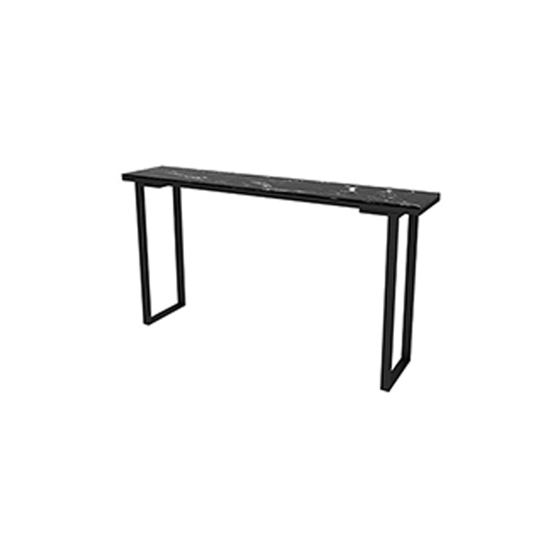 Stone Top Bar Counter Rectangle Contemporary Bar Counter with Sled Base