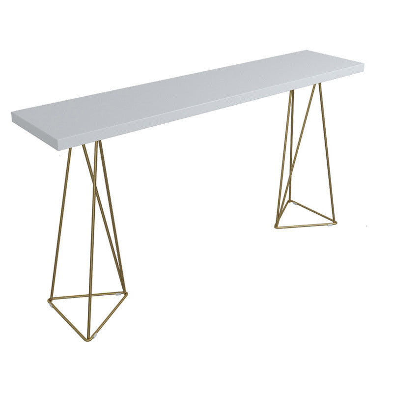 Pine Wood Top Bar Counter Traditional Luxury Rectangle Bar Counter with Sled Base