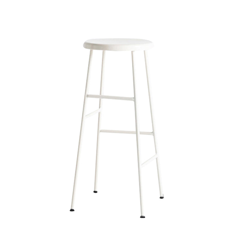 Industrial Iron Backless Barstool Simple Indoor Tall Stool with Square Seat 1 Piece