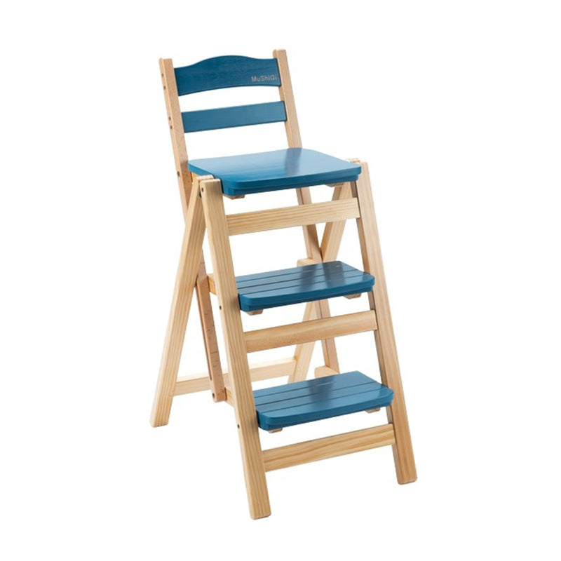 Nordic Indoor Minimalism Armless Wood Barstool Folding Single Counter Stool