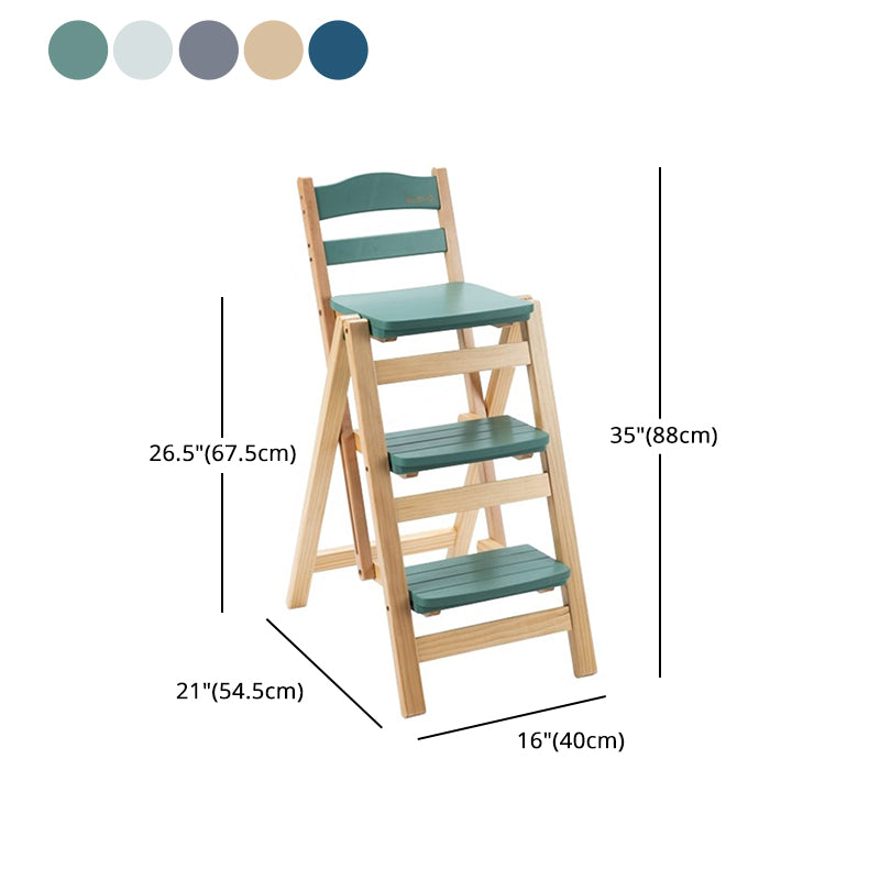 Nordic Indoor Minimalism Armless Wood Barstool Folding Single Counter Stool