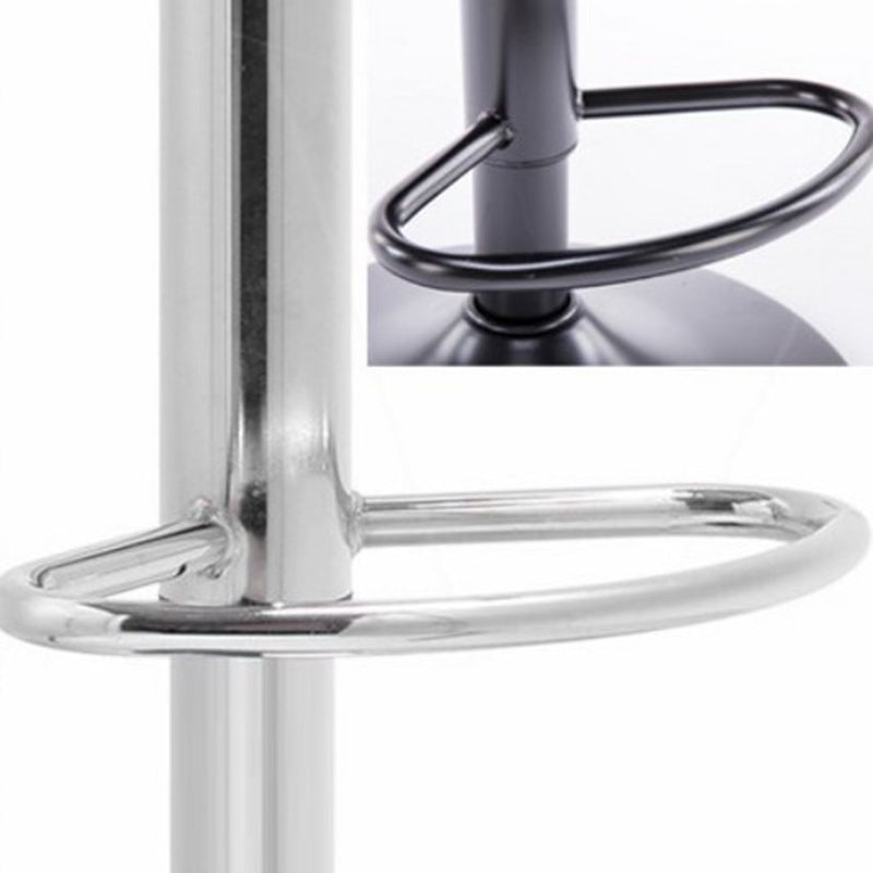 Nordic Style Leather Upholstered Barstool Adjustable Height Swivel single Bar Stool