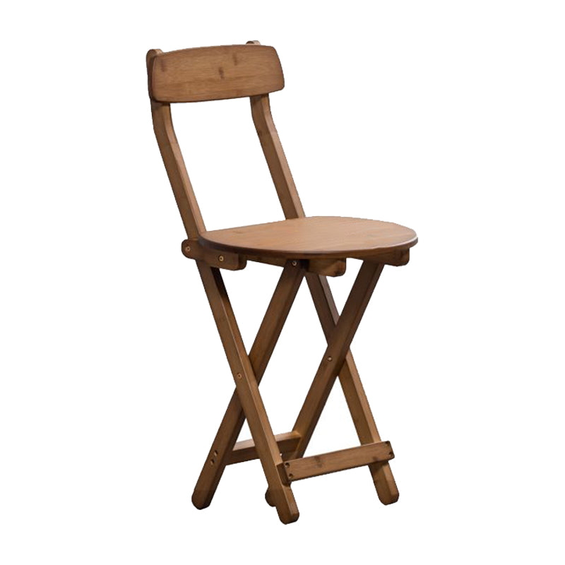 Indoor Simple Armless Wood Barstool Folding Single Counter Stool