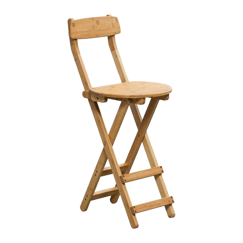 Indoor Simple Armless Wood Barstool Folding Single Counter Stool
