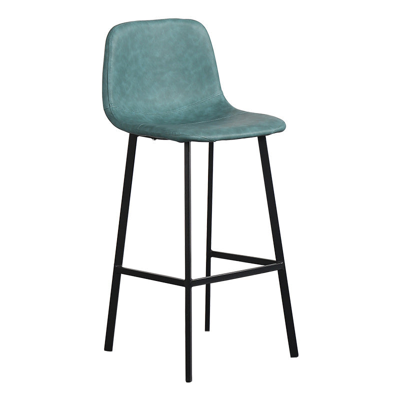 Metal Scandinavian Dining Room Armless Stool Low Back Bar Stool