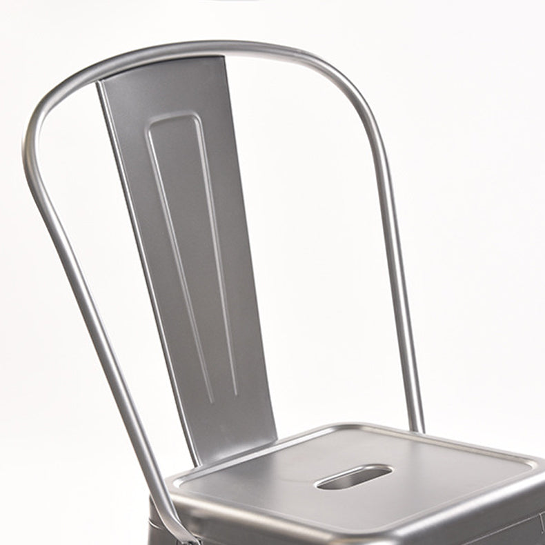 Modern Style Full Back Bar-stool Square Counter Bar Stool with Metal Legs