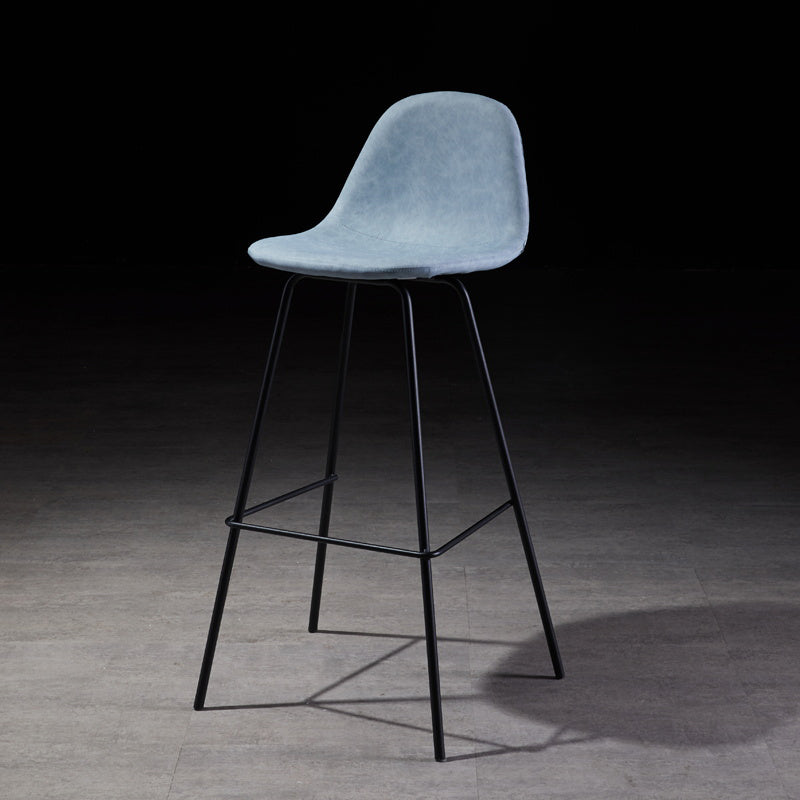 Industrial Style Square Counter Barstools for Bristol Leather Stools with Metal Legs