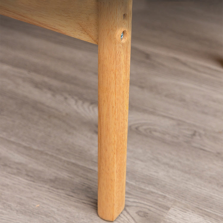 Milk Tea Shop Scandinavian Leather Stool Matte Finish Rubberwood Footrest Barstool