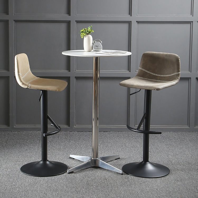 Modern Metal Dining Kitchen Room Armless Stool Low Back Bar Stool