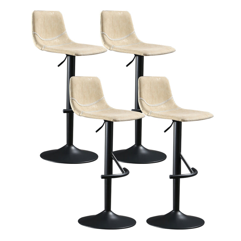 Modern Metal Dining Kitchen Room Armless Stool Low Back Bar Stool