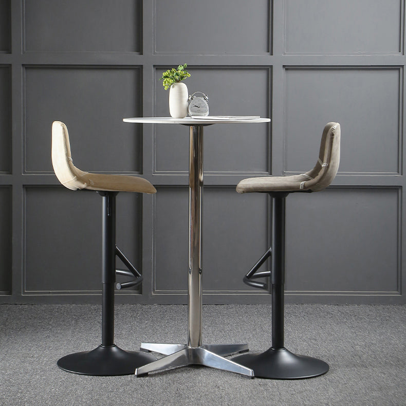 Modern Metal Dining Kitchen Room Armless Stool Low Back Bar Stool