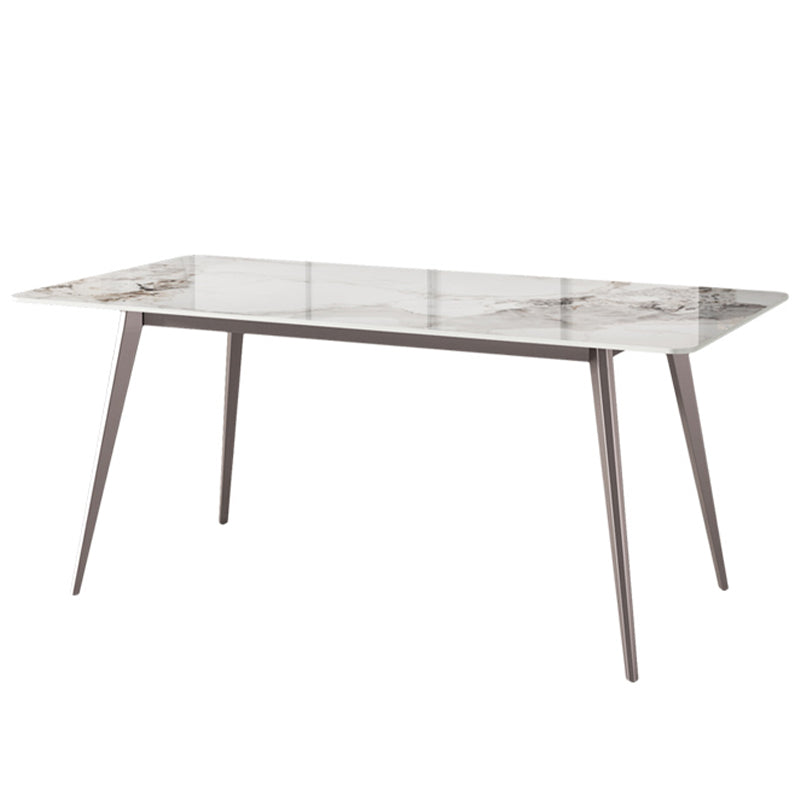 Modern 1/3/4/5/7 Pieces Dinette Set with White Sintered Stone Rectangle Dining Table Set