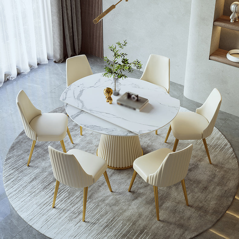 Glam 1/4/5/7 Pieces Dining Set Sintered Stone Dining Table Set
