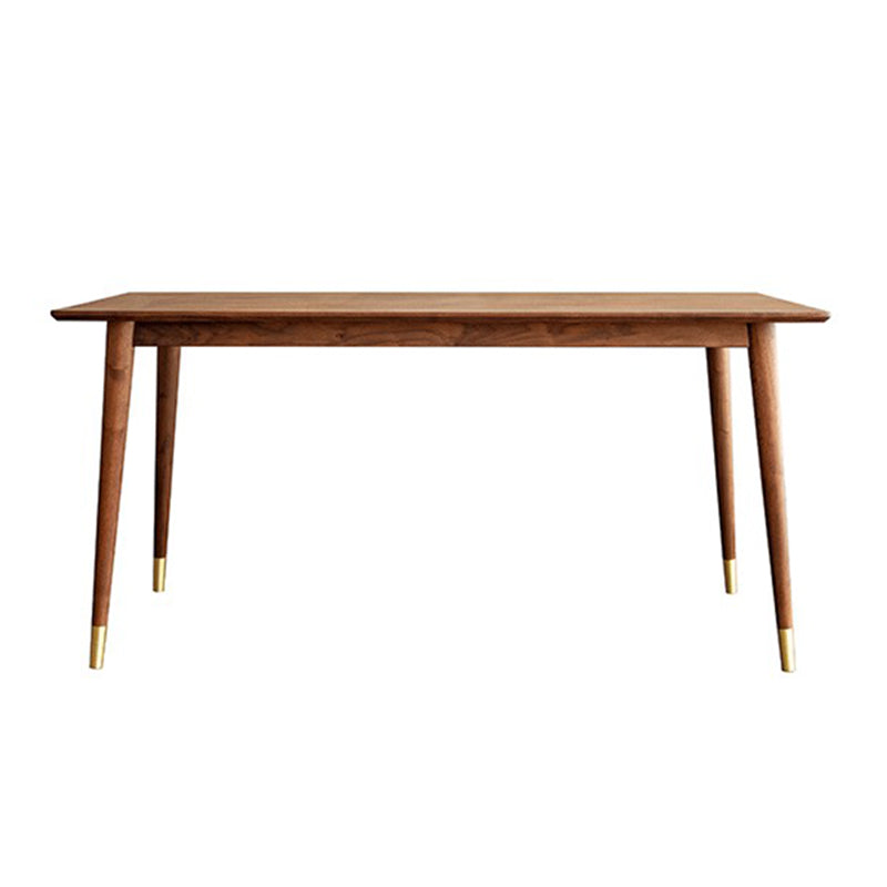 Luxury Pine Wood Table for Restaurant Rectangle Dining Table in Brown with 4 Legs