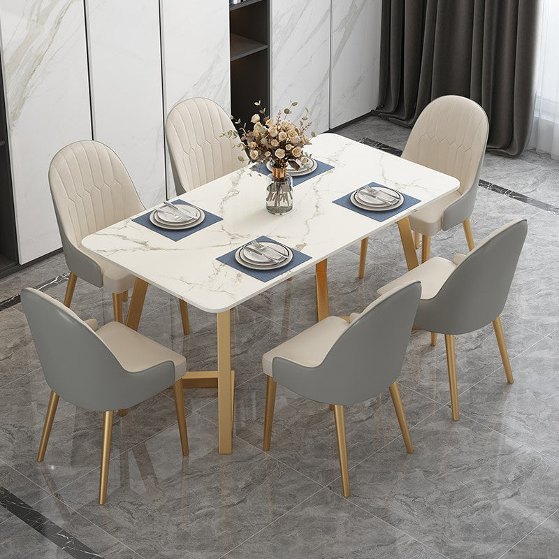 Traditional Luxury Rectangle Dining Table Double Pedestal Furniture for Indoor
