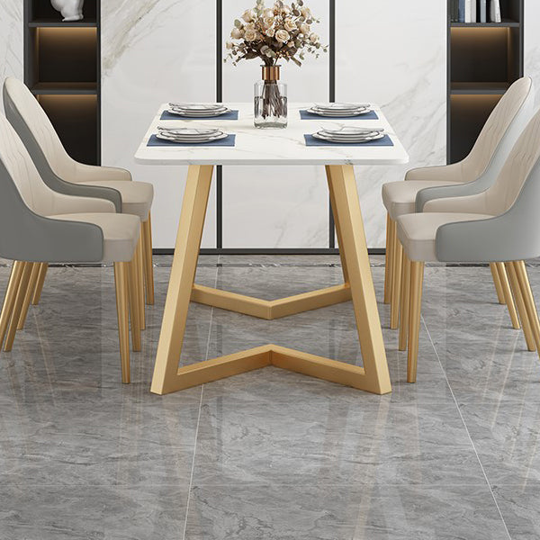 Traditional Luxury Rectangle Dining Table Double Pedestal Furniture for Indoor