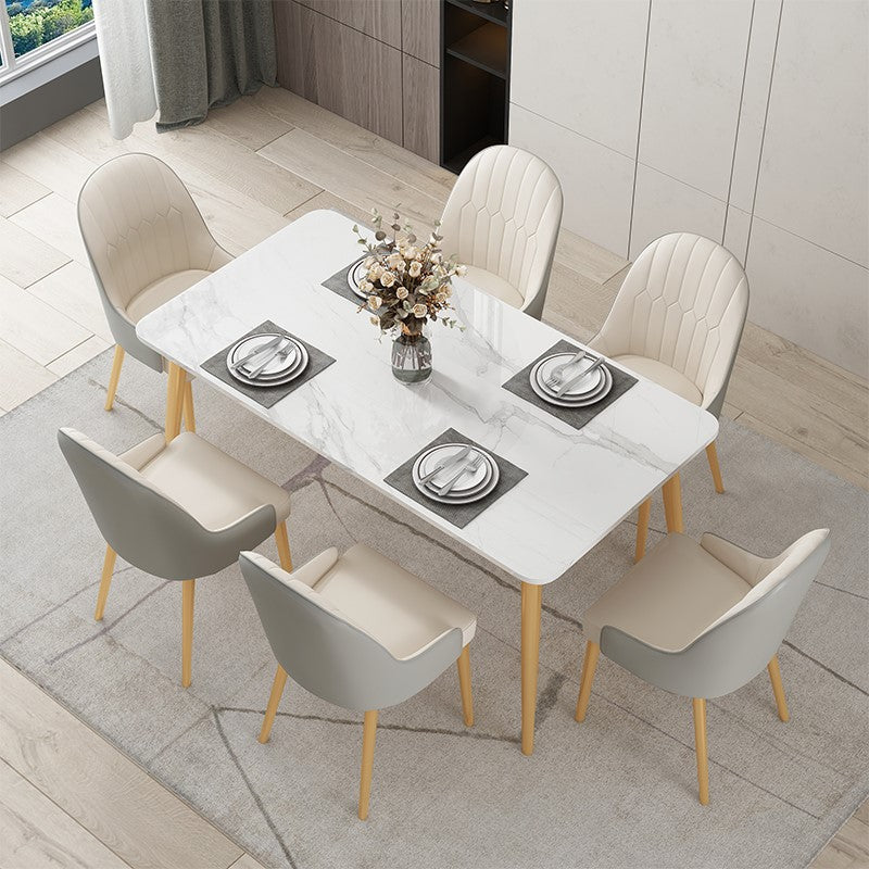 Traditional Luxury Rectangle Dining Collection 4-foot Stone Furniture